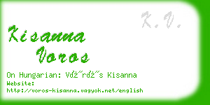 kisanna voros business card